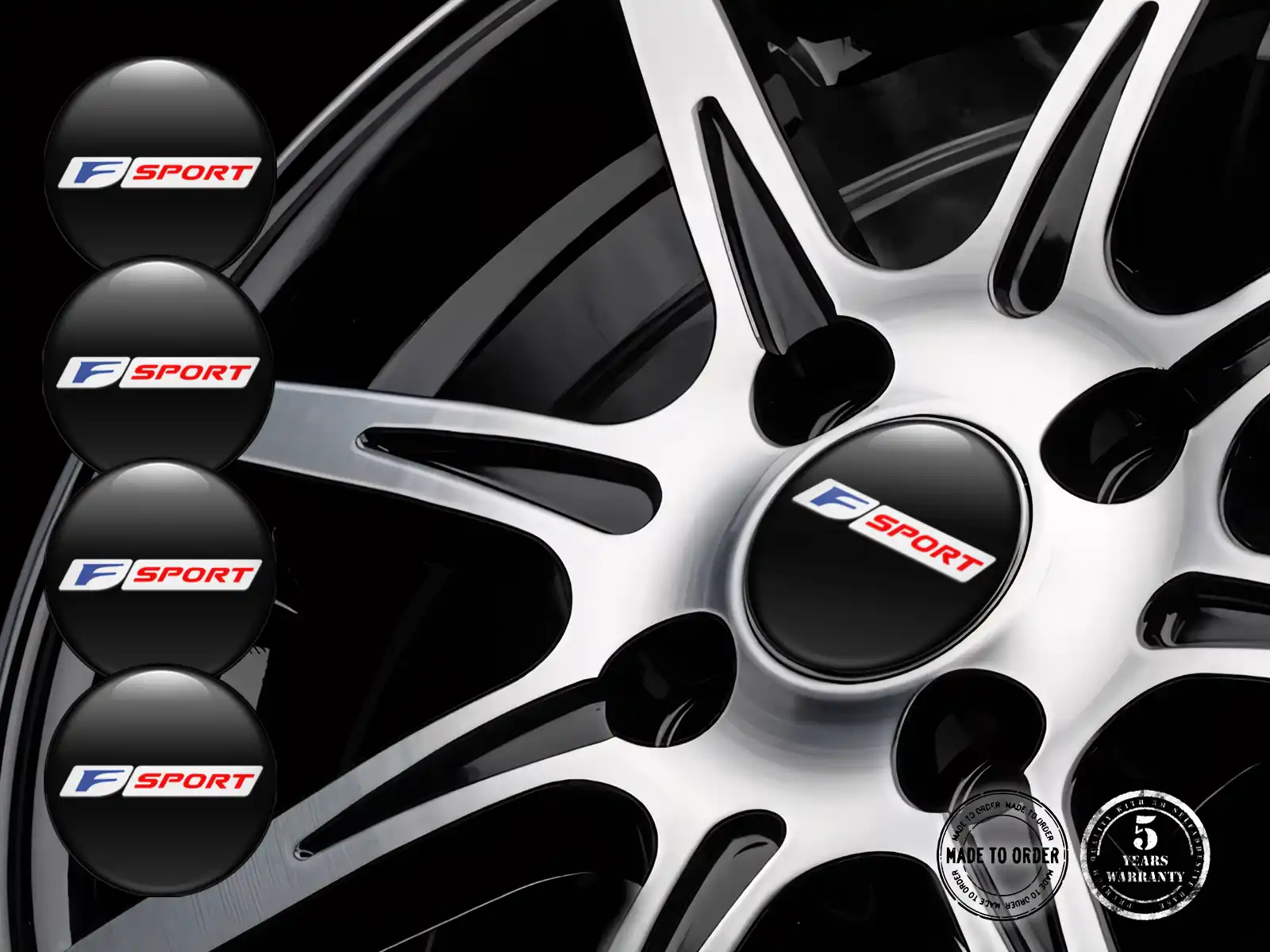 Lexus Pegatina de Rueda Edición Logos de Cúpula de Lujo